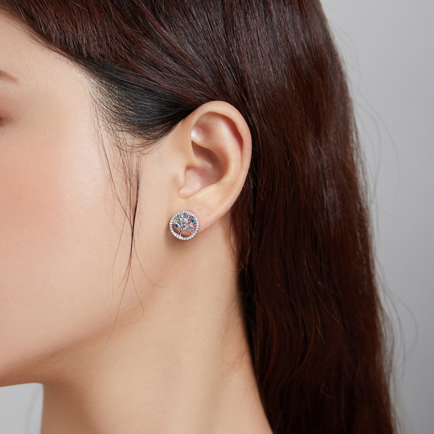 Rainbow Tree Stud Earrings