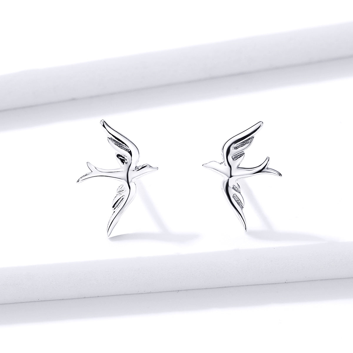 Spring Swallow Hoop Earrings