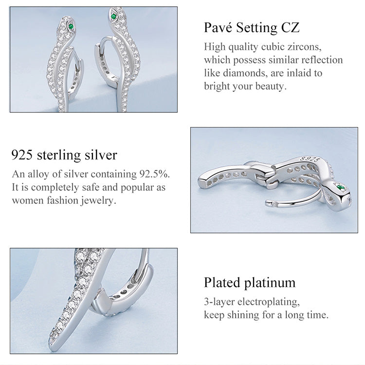 Snake Clip Earrings
