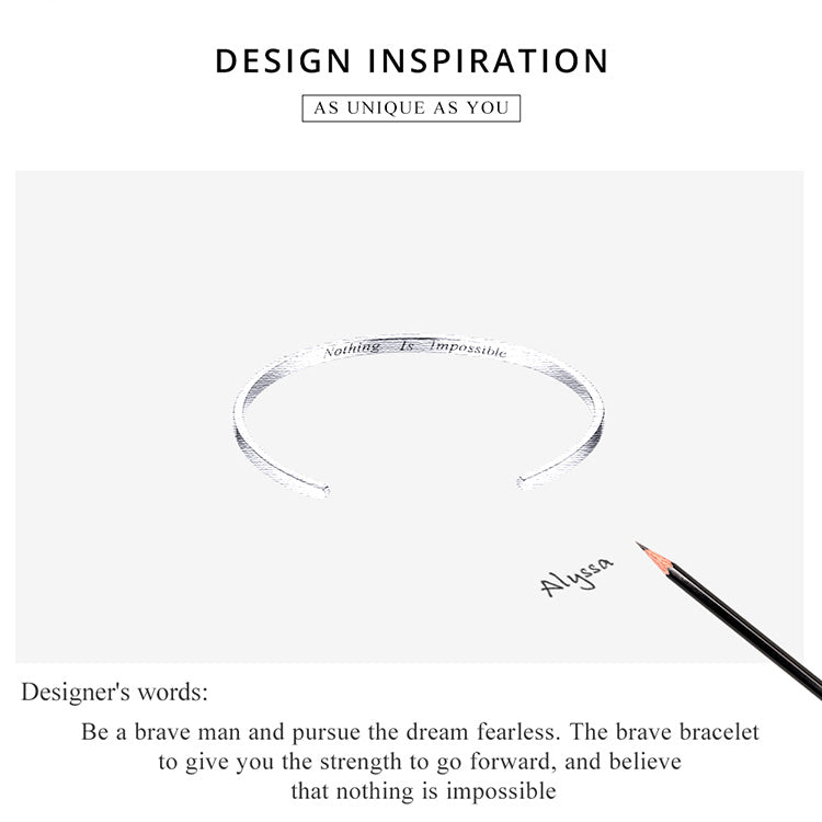 Forward Motion Silver Bangle