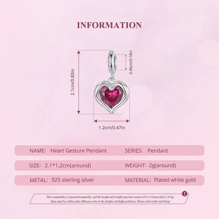 Holding Love Heart Charm