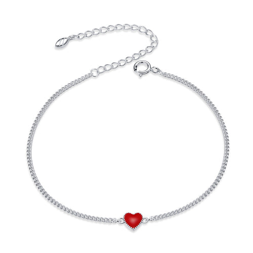 Simple Heart Charm Bracelet
