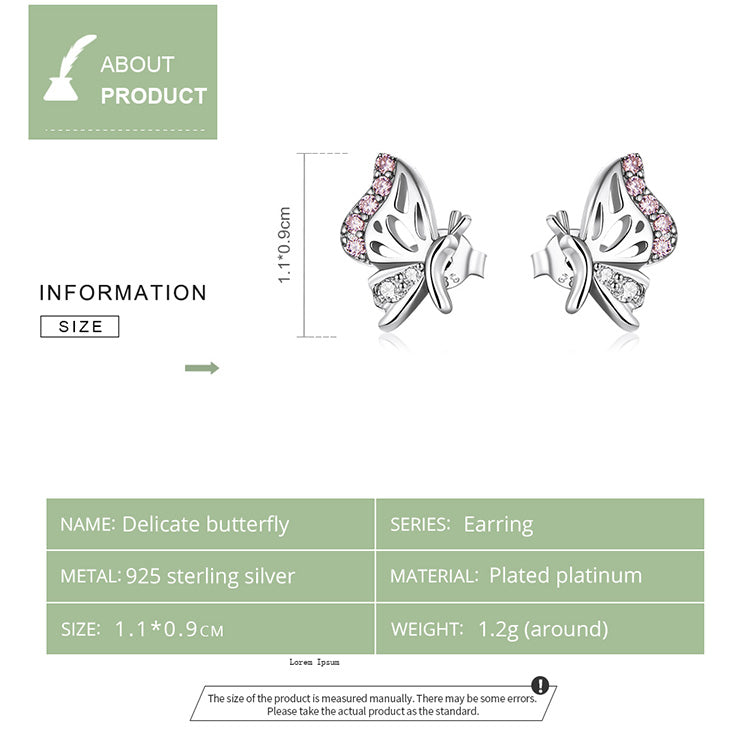 Delicate Butterfly Stud Earrings