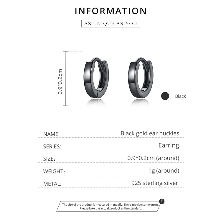 Black Clip Earrings