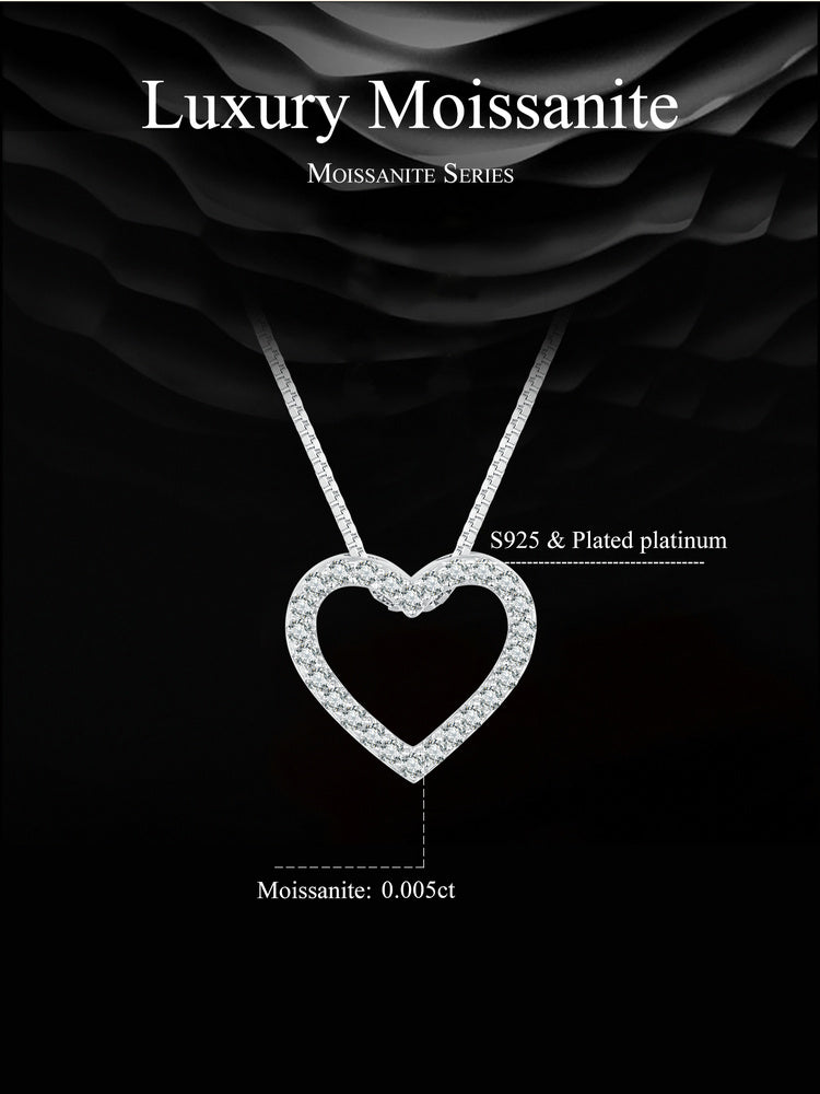 Heart-Shaped Moissanite Necklace