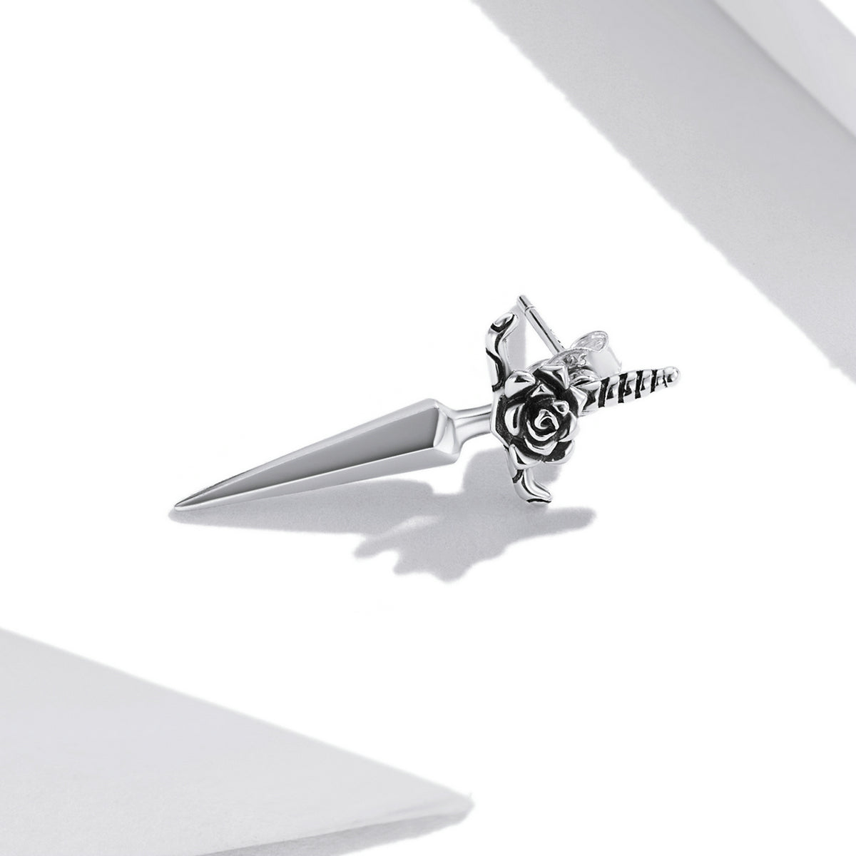 Rose Dagger Stud Earrings