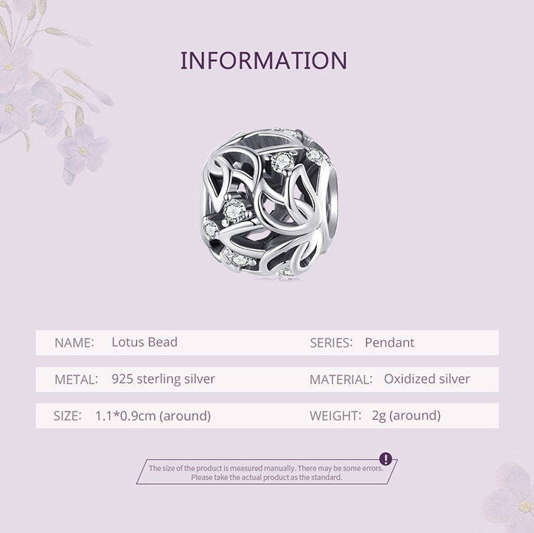 Lotus Bead Charm