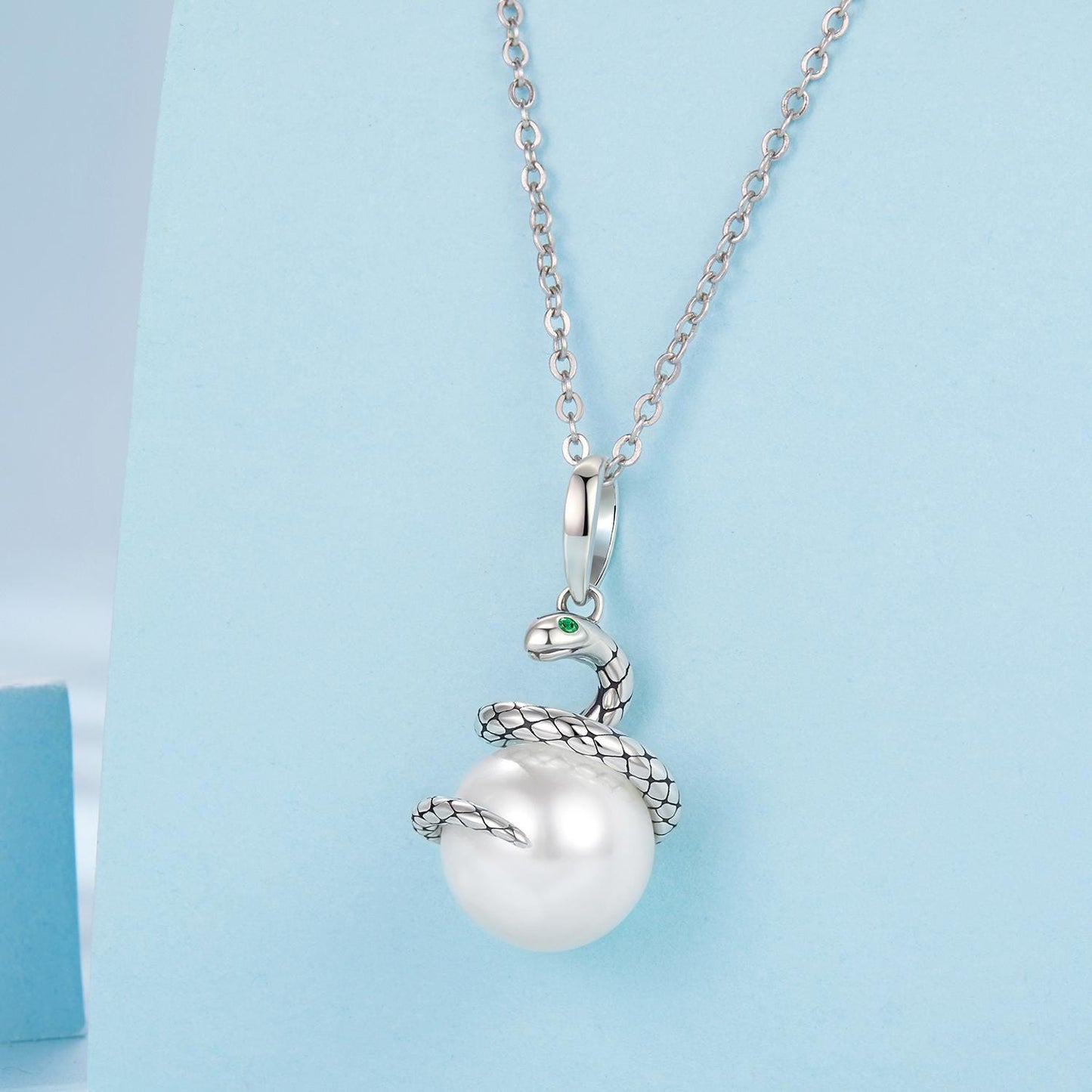 Snake Pearl Pendant Charm