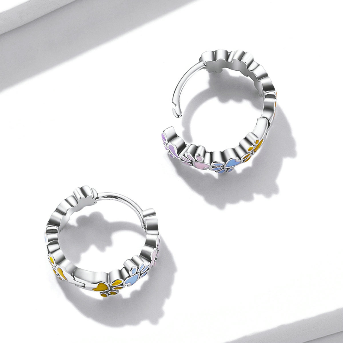 Colorful Paw Stud Earrings