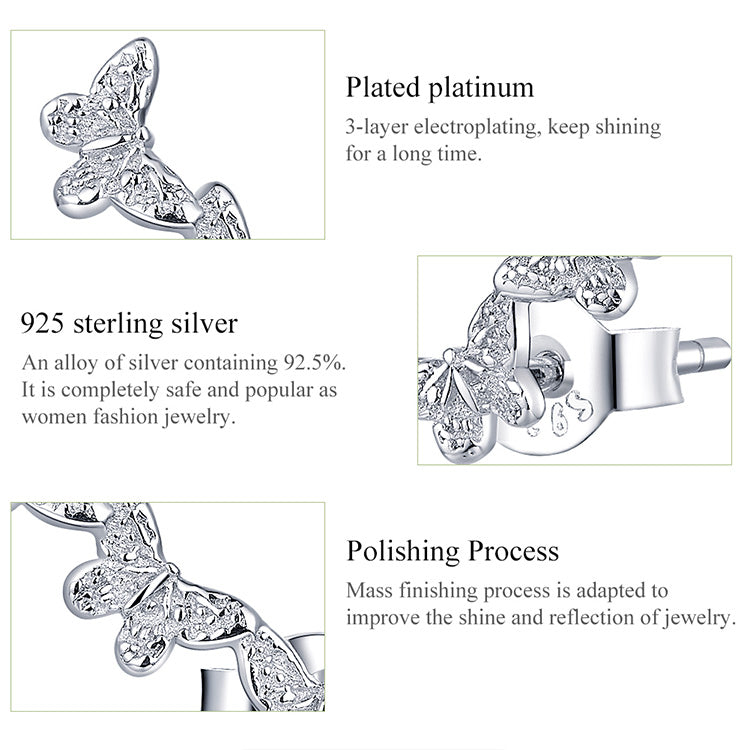 Flying Butterfly Hoop Earrings