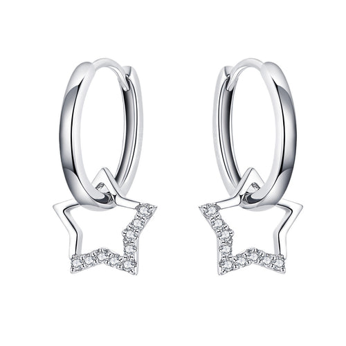 Pentagon Star Clip-On Earrings