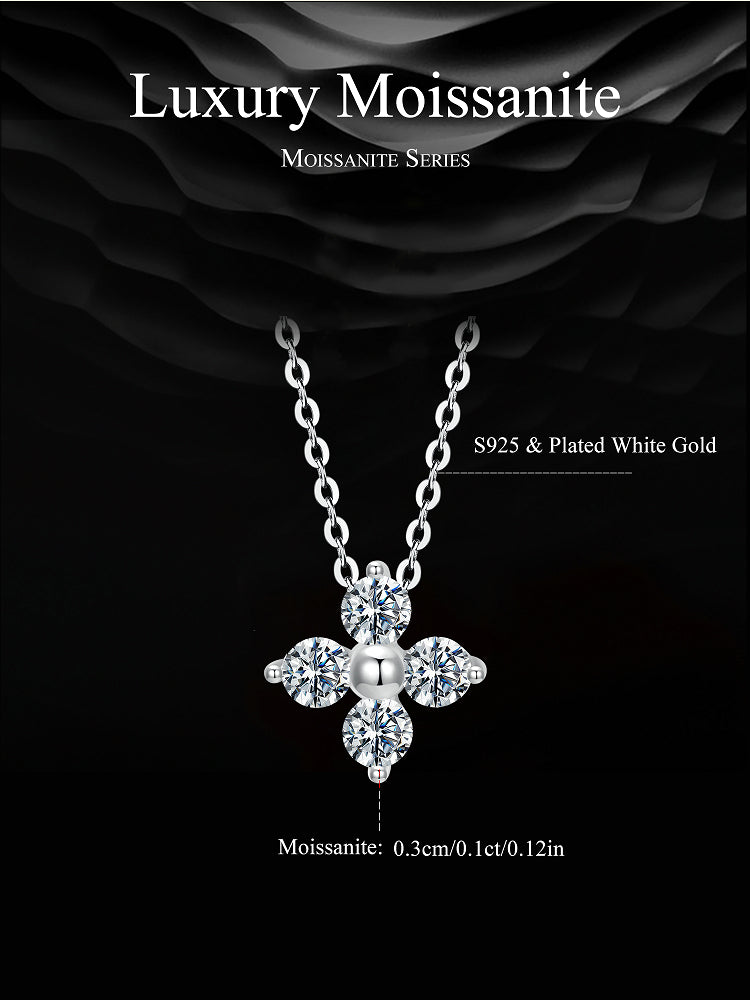 Clover Moissanite Necklace