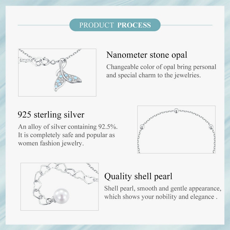 Fishtail Shell Pearl Bracelet