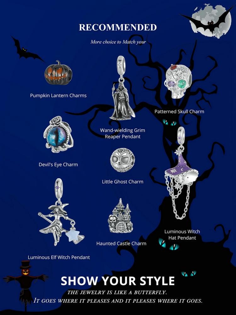 Wand-wielding Grim Reaper Pendant Charm
