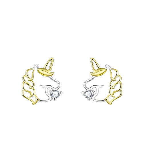 Compact Unicorn Stud Earrings