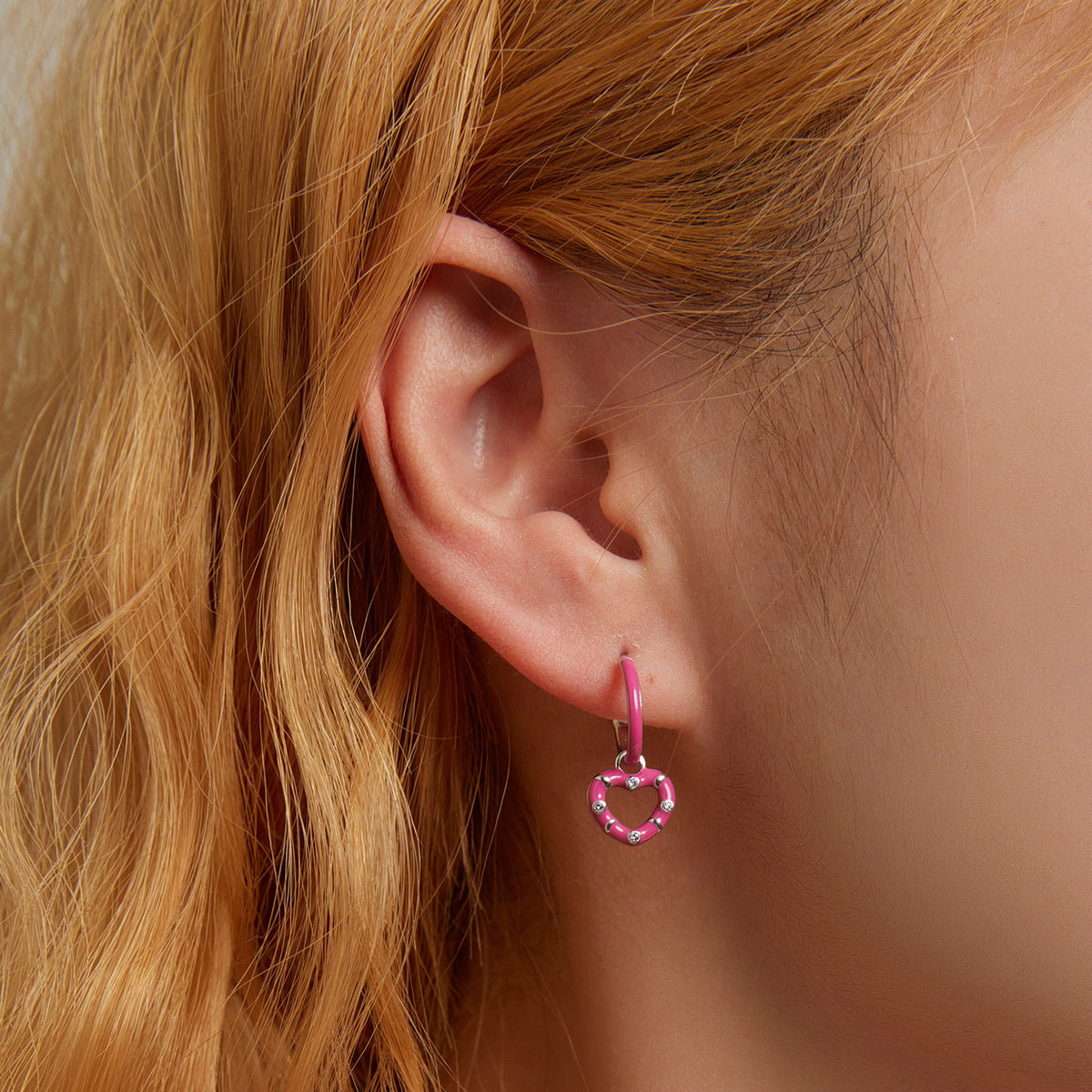 Minimalist Heart Hoop Earrings