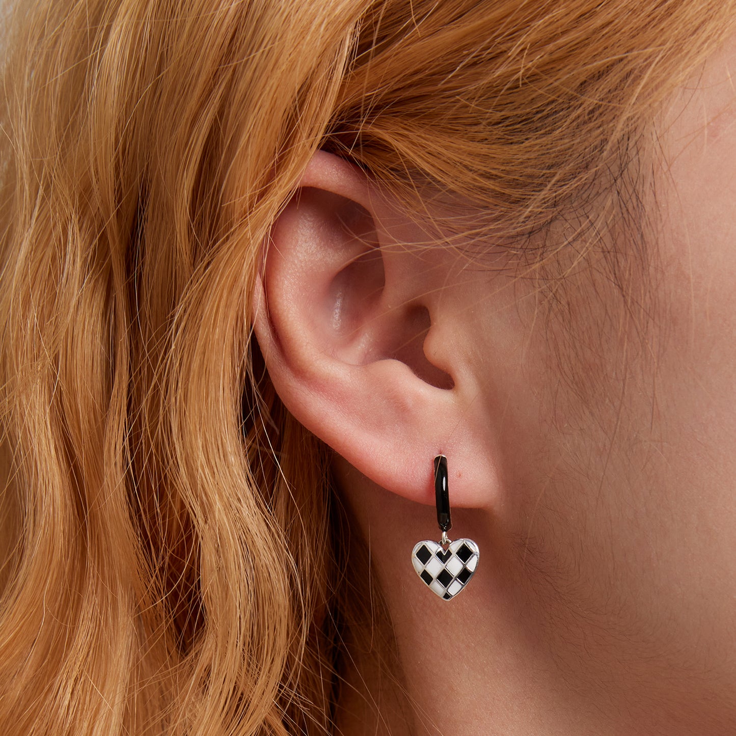 Heart Diamond Clip Earrings