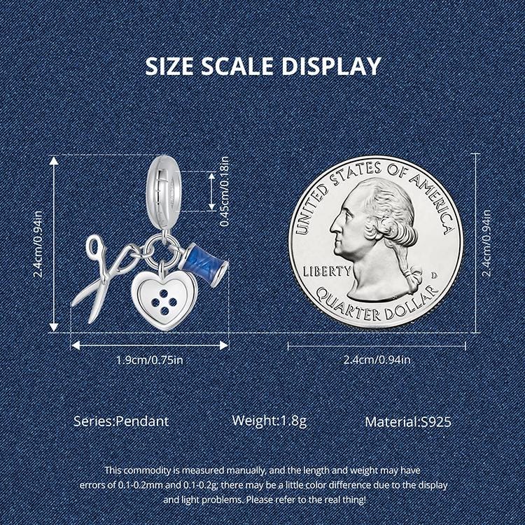 3-in-1 Tailor Set Pendant Charm