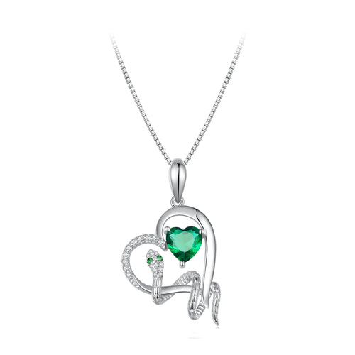 Elegant Serpent Heart Necklace
