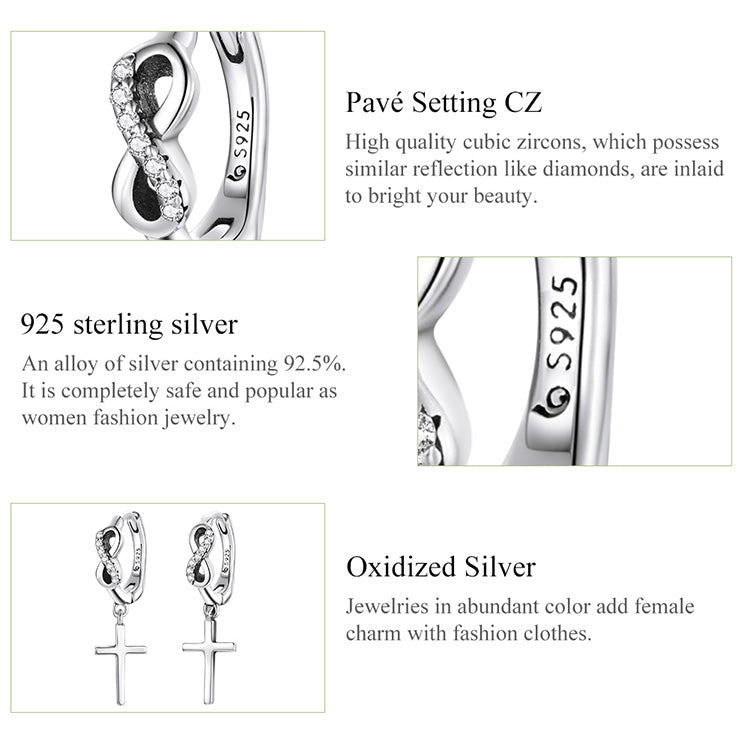 Creative Cross Hoop Earrings