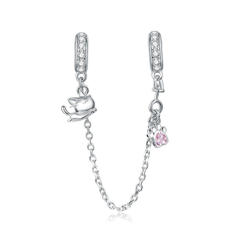 Cat and Claw Safety Chain Charm