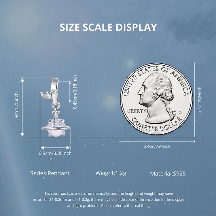 Planet Spacer Beads Charm