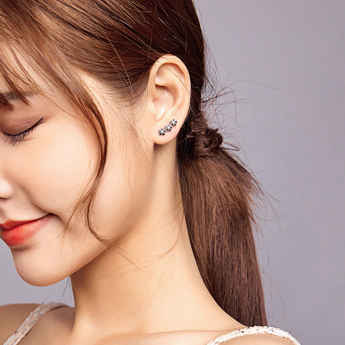 Alluring Floral Hoop Earrings