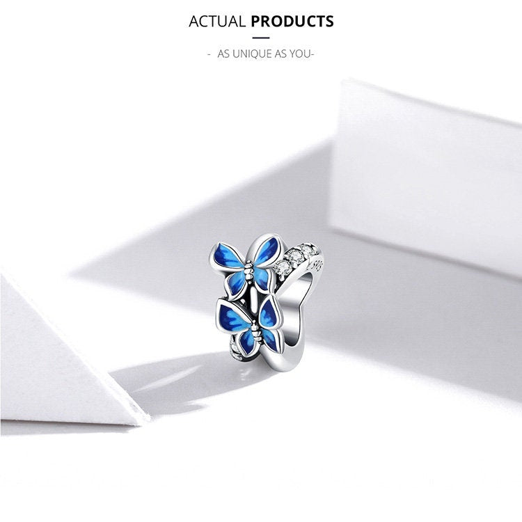 Blue Butterfly Charm