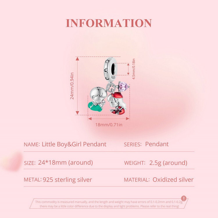 Little Boy & Girl Pendant Charm