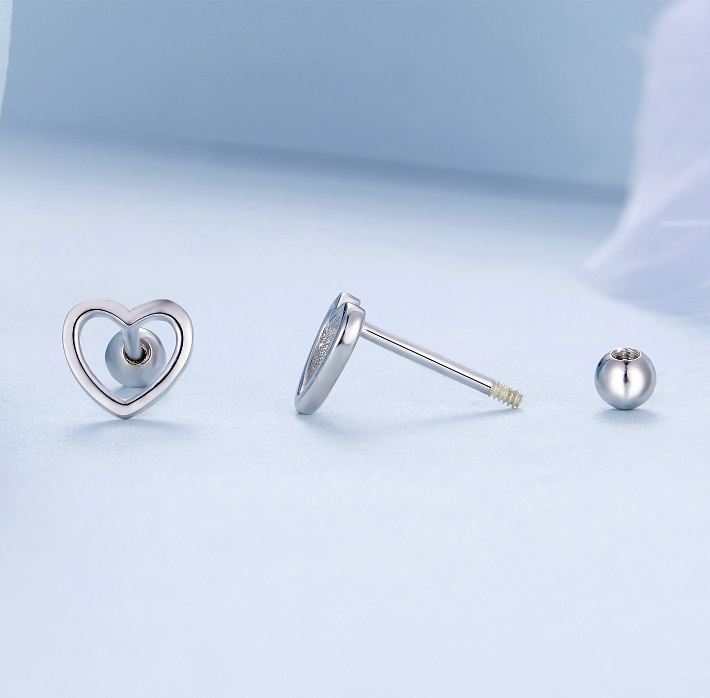 Hollow Heart Stud Earrings