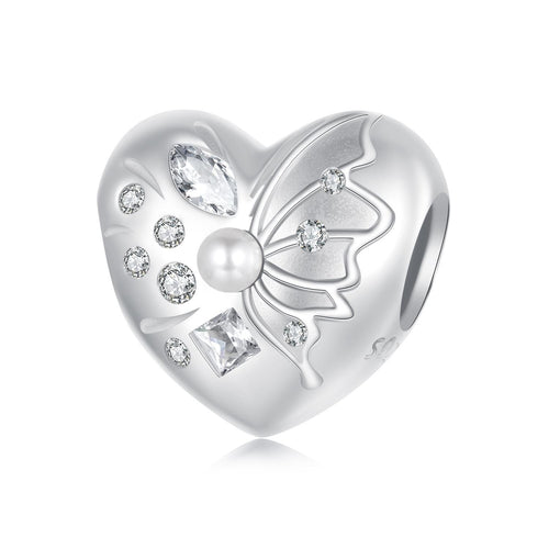 Dreamy Heart Butterfly Charm