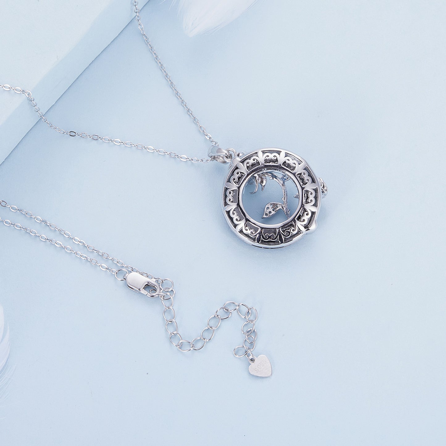 Angelic Ring Rose Necklace