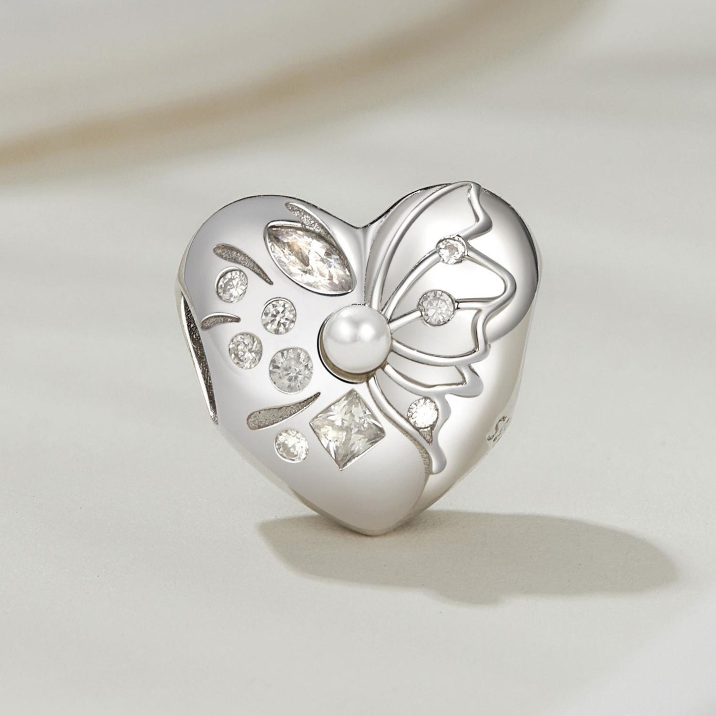 Dreamy Heart Butterfly Charm
