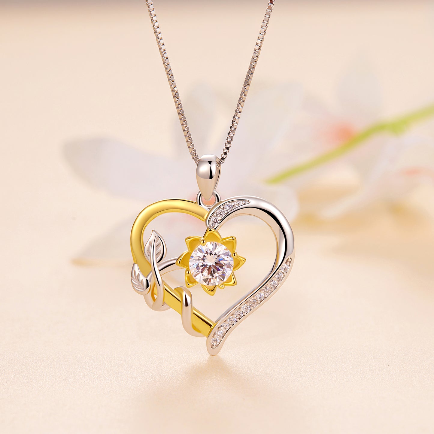 Heart-Shaped Moissanite Necklace