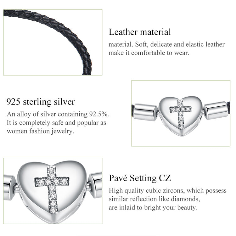 Modern Cross Charm Bracelet