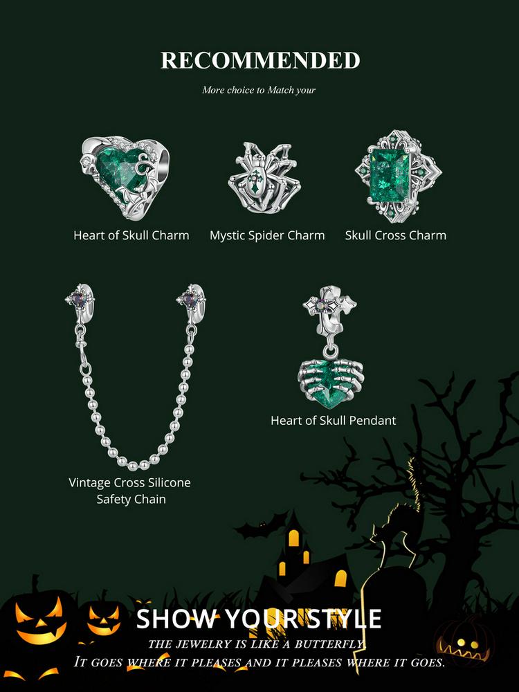 Heart of Skull Charm