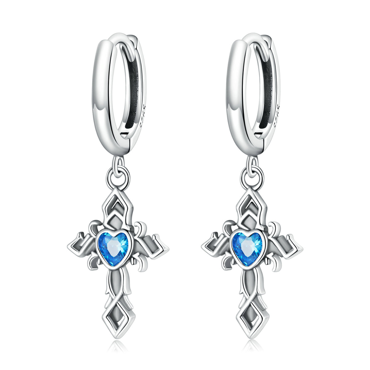 Vintage Cross Clip Earrings