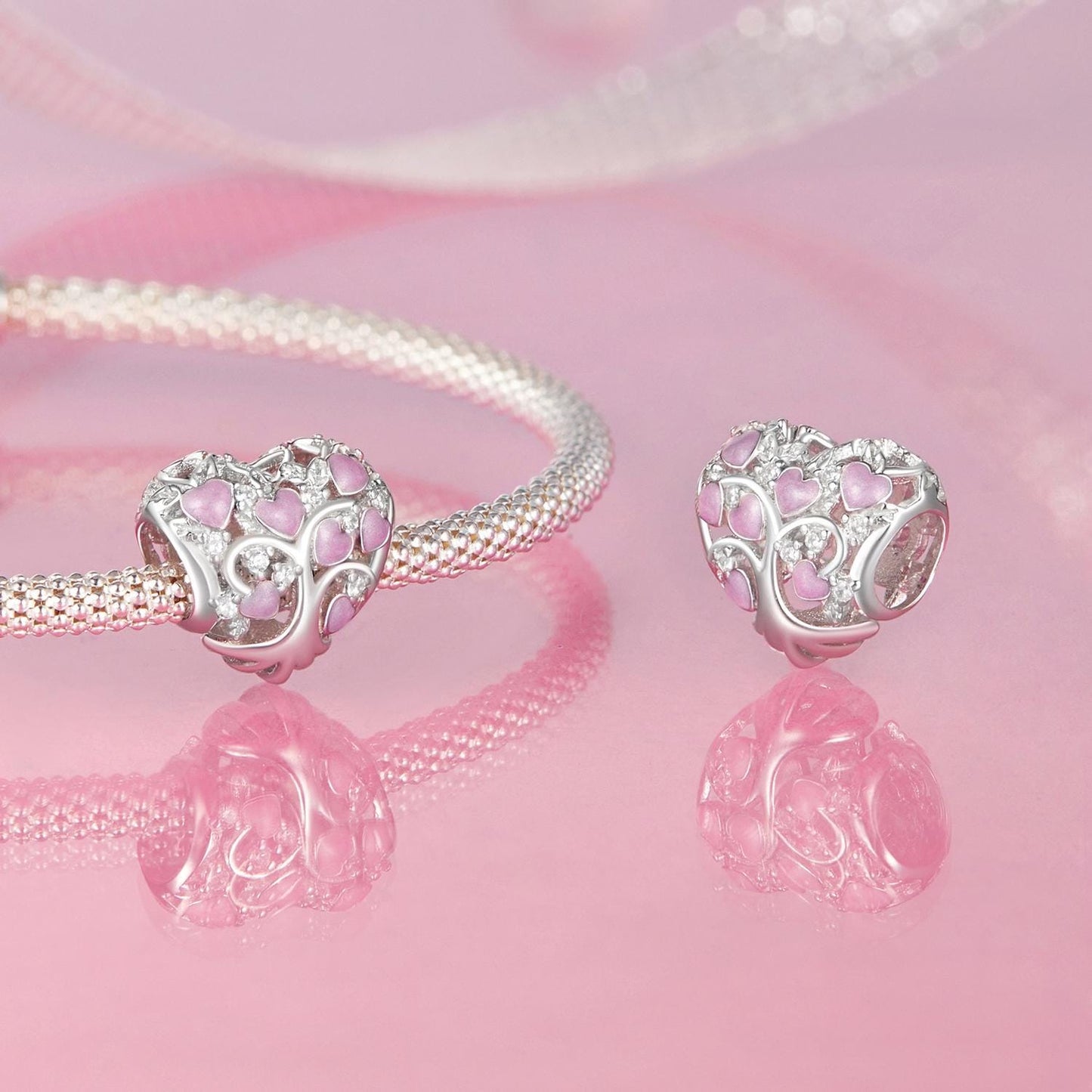 Tree of Life Heart Charm
