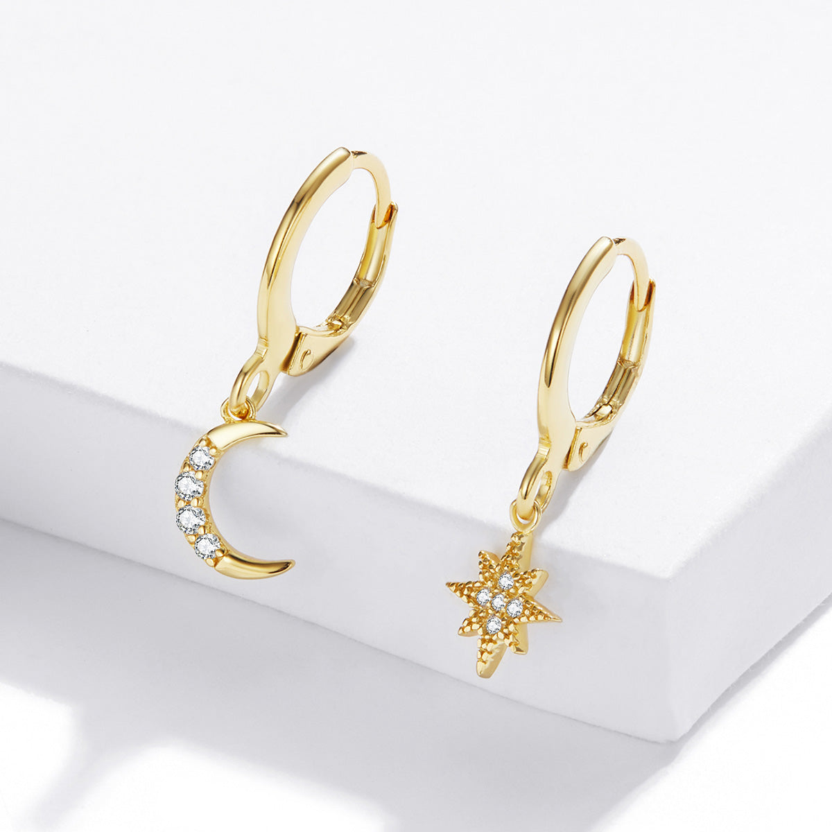Star and Moon Earrings