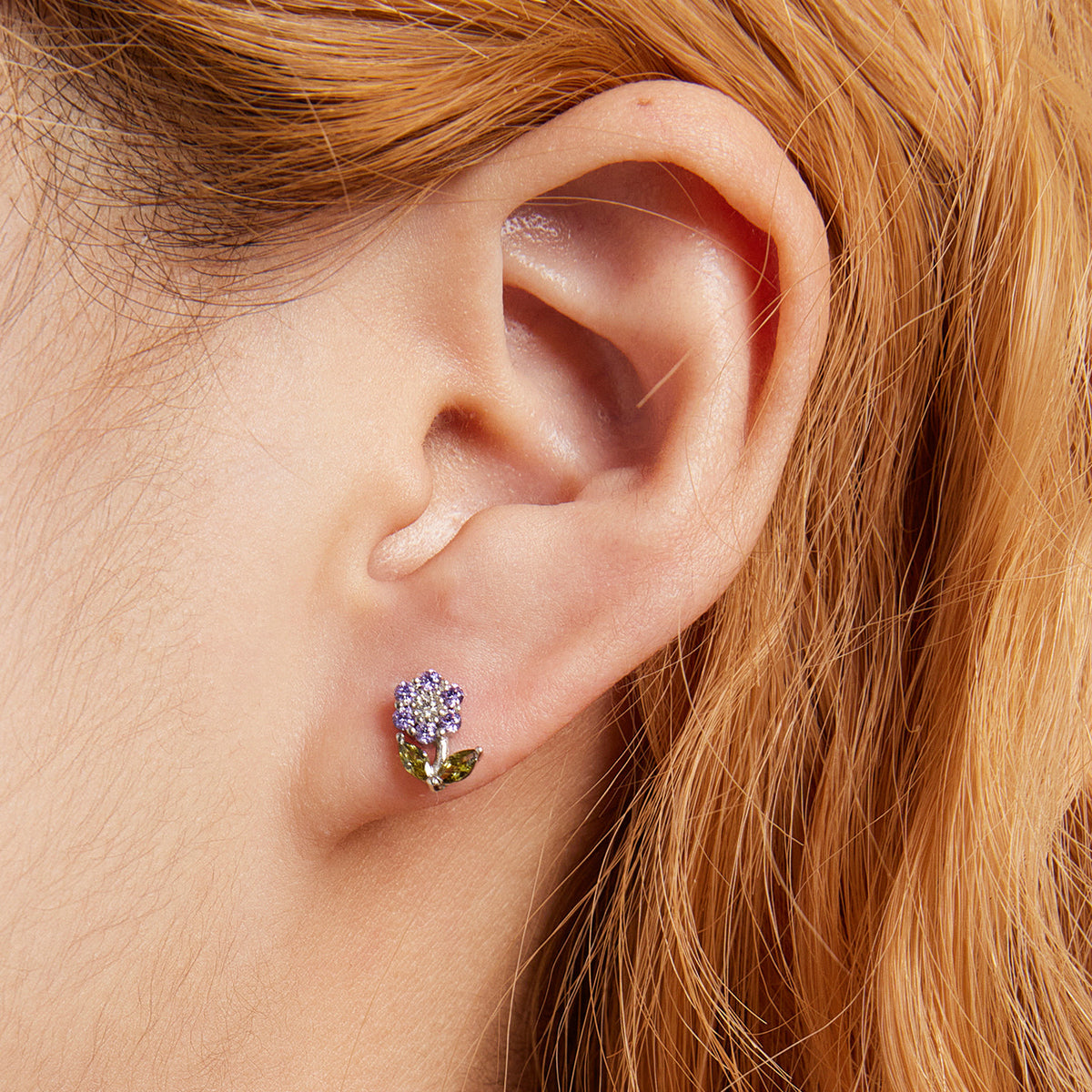 Delicate Flower Stud Earrings