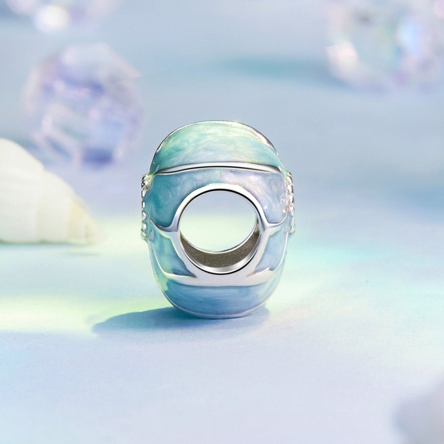 Blue Seashell Charm