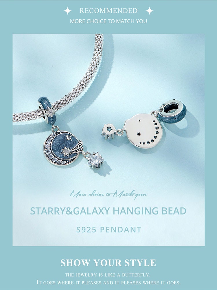 Starry & Galaxy Hanging Bead Charm