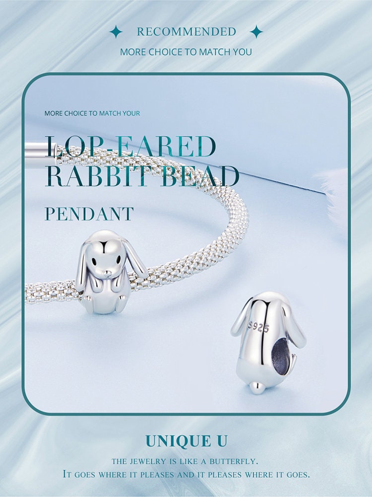 Lop-eared Rabbit Bead Charm