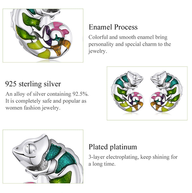 Chameleon Stud Earrings