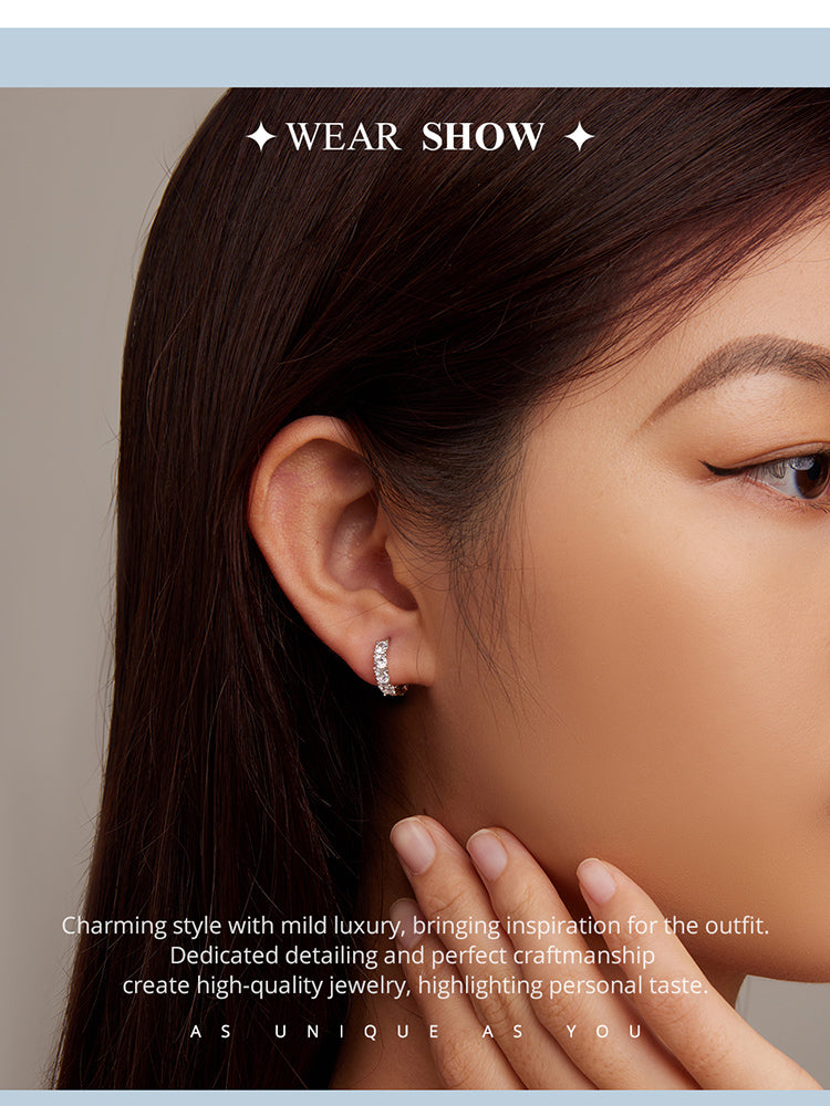 Zircon Clip-On Earrings