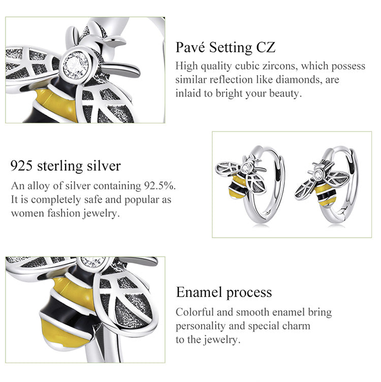 Mini Bee Stud Earrings