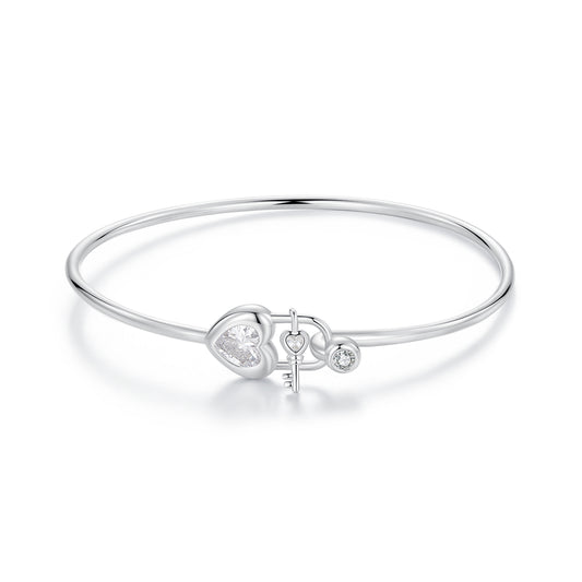 Heart Lock Link Bracelet