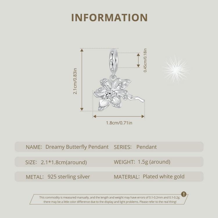 Dreamy Butterfly Pendant Charm