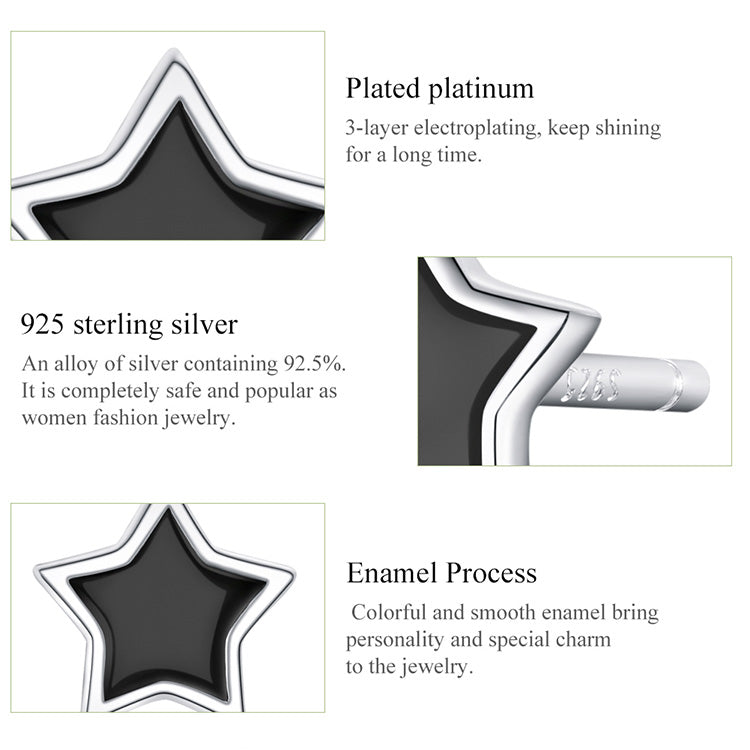 Pentagon Star Stud Earrings