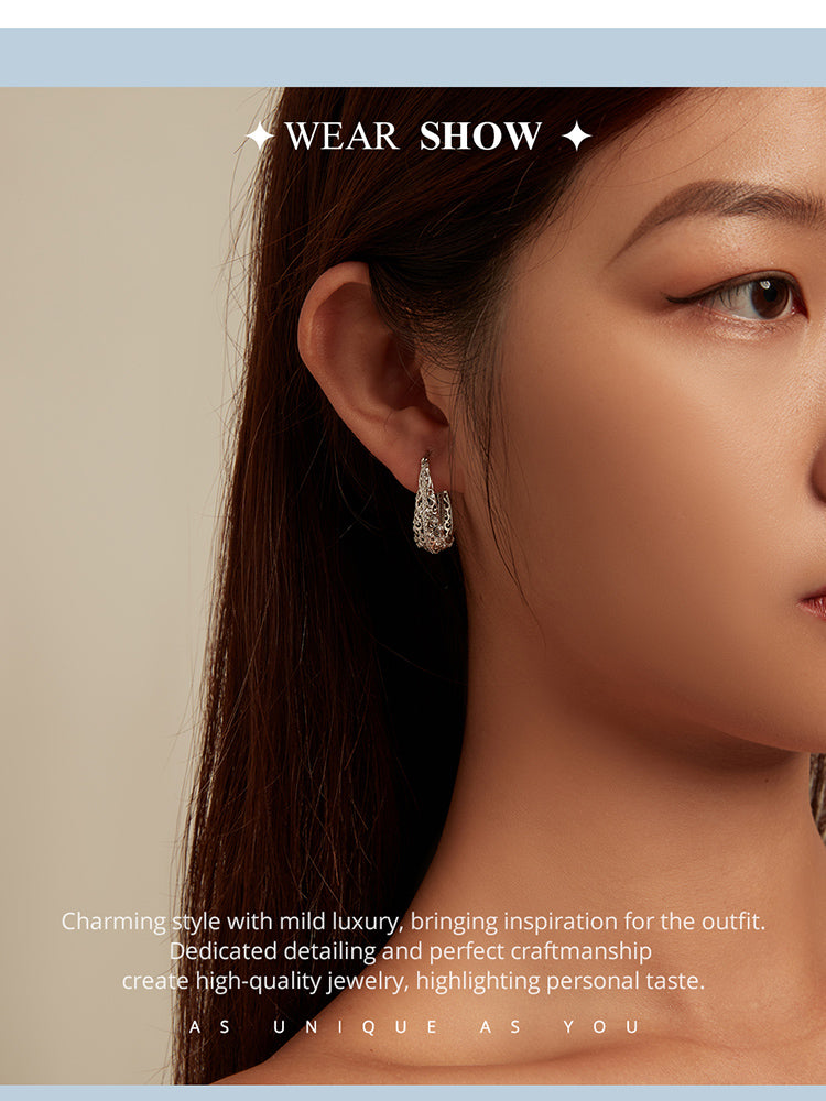 Patterned Hoop Earrings